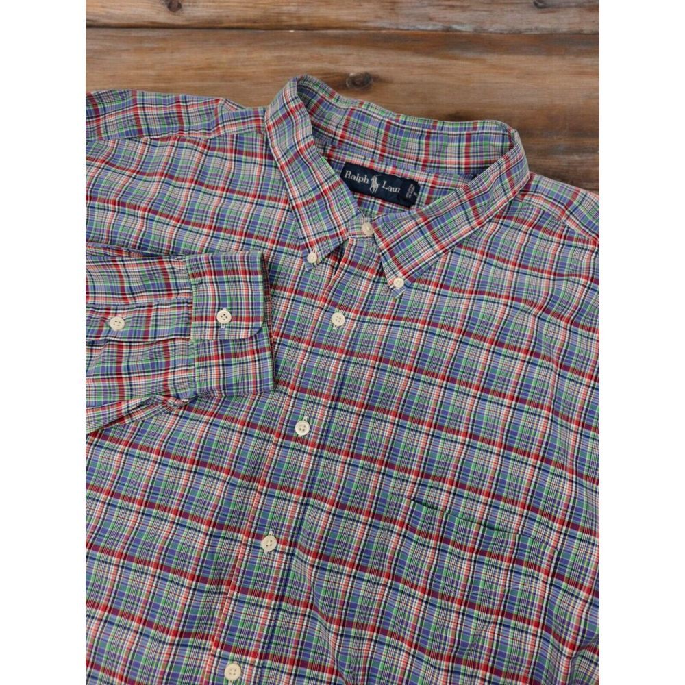 Ralph‎ Lauren Shirt Size 4XB Big Classic Fit Button Down Plaid Pony Casual Work